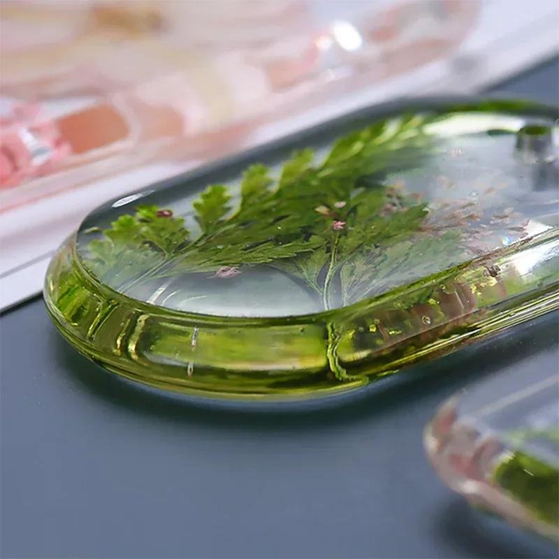 6Pcs/Set DIY Keychain Pendant Casting Silicone Mould Keyrings Art Crafts Making Tools Crystal Epoxy Resin Mold