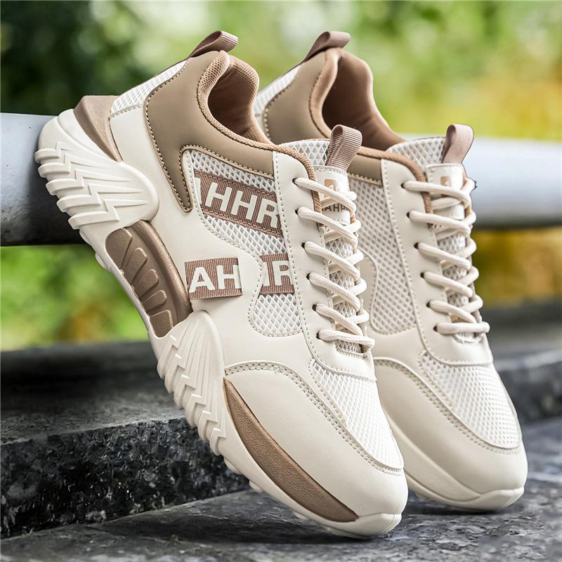 New ModelLarge Size Men'S Shoes Spring Fashion Versatile Forrest Gump Casual Sports Shoes Mesh Breathable White Shoes Dad