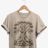 Maglietta Albero Mitologico Antico | T-shirt Grafica Albero Mitologico Intricato | Regalo per Amanti della Foresta