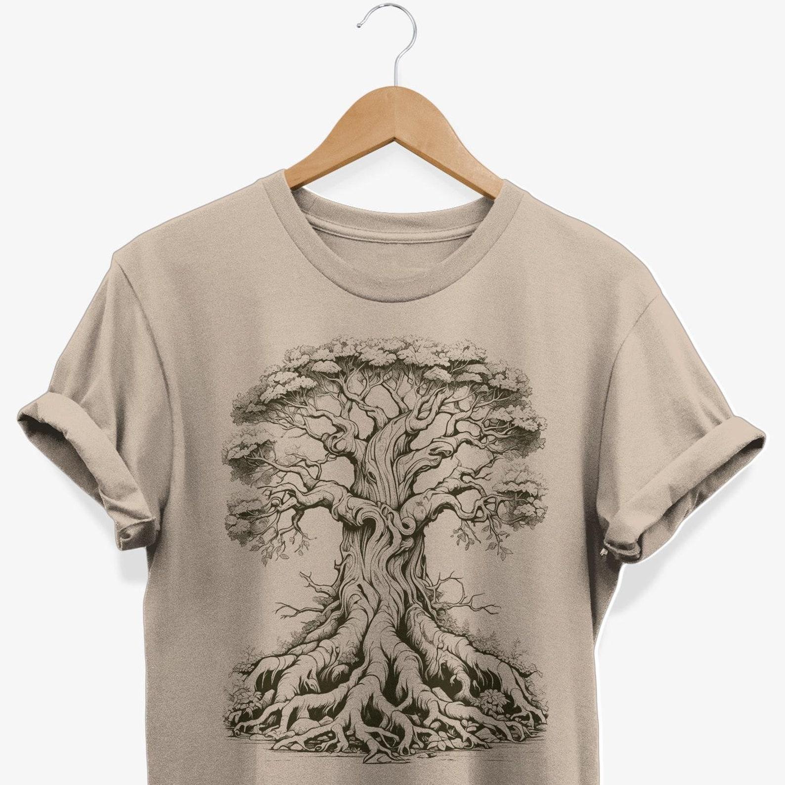 Ancient Mythological Tree T-shirt | Mythical Intricate Tree Graphic Tee | Forest Lovers Gift 2XL