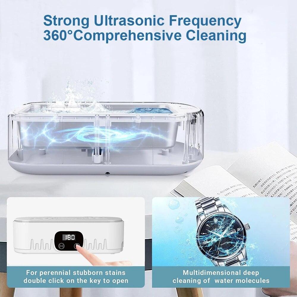 Ultrasonic Cleaner Glasses Cleaner for Jewelry Watches Denture Ultrasonic Cleaner High Frequency Vibration Washing Machine