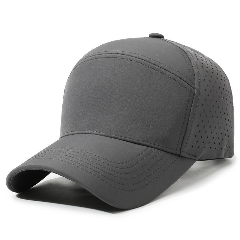 Outdoor universal breathable sunscreen hat hard top quick drying sunshade baseball cap men's and women's laser punching cap