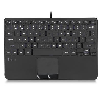 Klávesnice Perixx s touchpadem Kabelové Mini USB s podsvícením 2USB Hub Anglické rozložení PERIBOARD-425