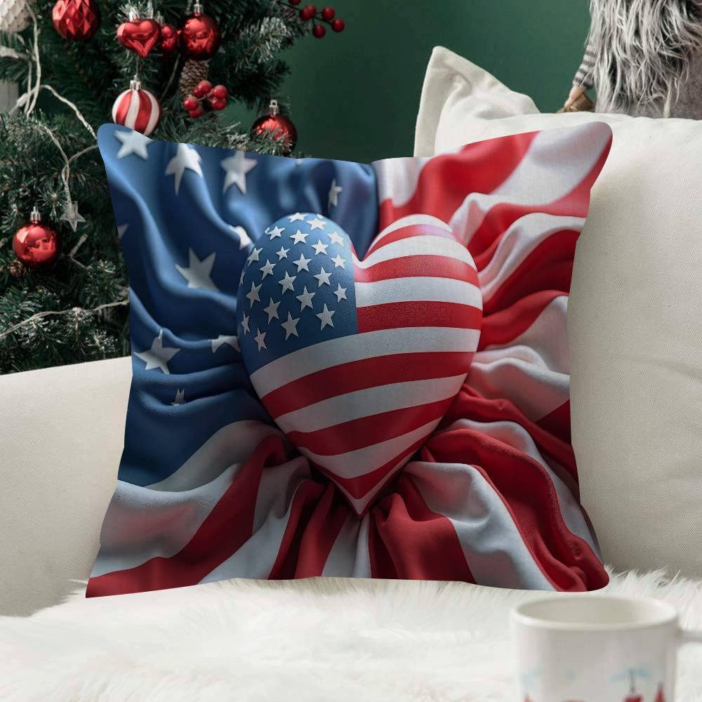 American Pillow Cover Soft Decorative Throw Pillow Case Xcm Couch Home Decor for Living Room Sofa Party Gift
