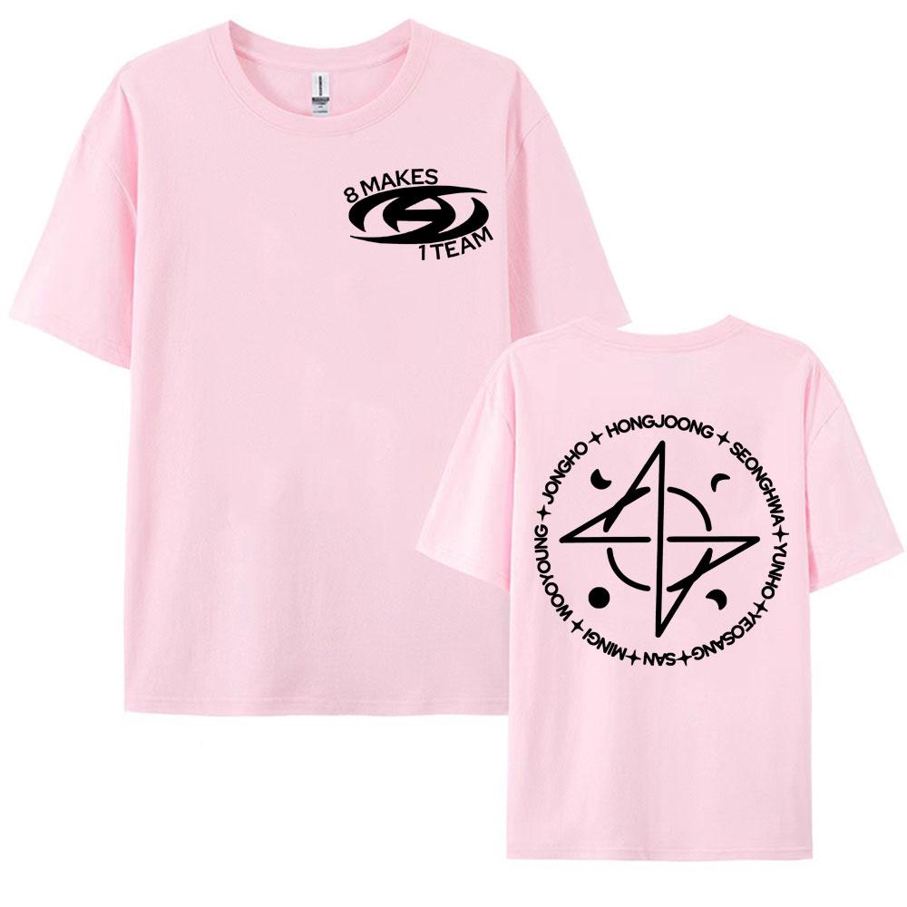 8 Makes 1 Team Kpop ATEEZ T Shirt Men Womens Korean Fashion Aesthetic T Shirts Streetwear Casual 100 Cotton Oversized Tshirts