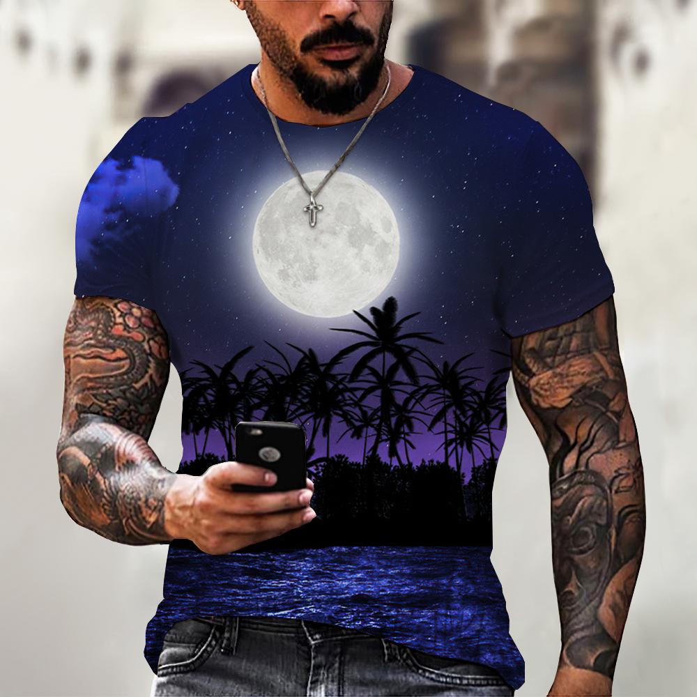 

3D новий випуск чоловічої футболки з круглим вирізом і короткими рукавами Повсякденна модна чоловіча гаряча крута футболка Чоловічий одяг XS