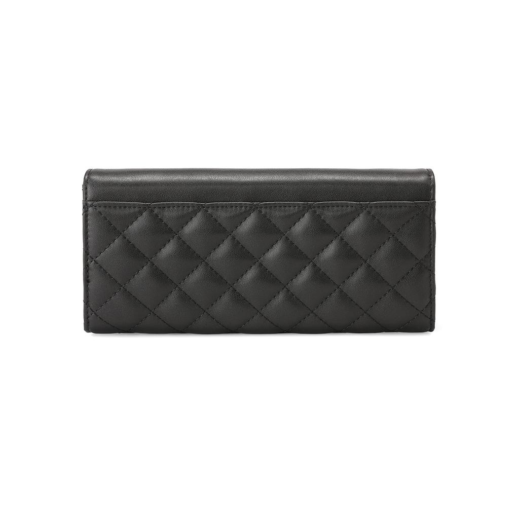 MEXICAN Cow Leather Bill Compartment Wallet Regular Women's Black/Ecru MLQB01201819