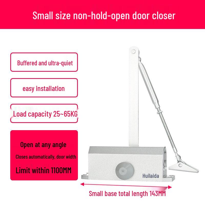 Fireproof Hydraulic Automatic Door Closer - Silent, Anti-Theft, Push-Pull Unit for Household Use.