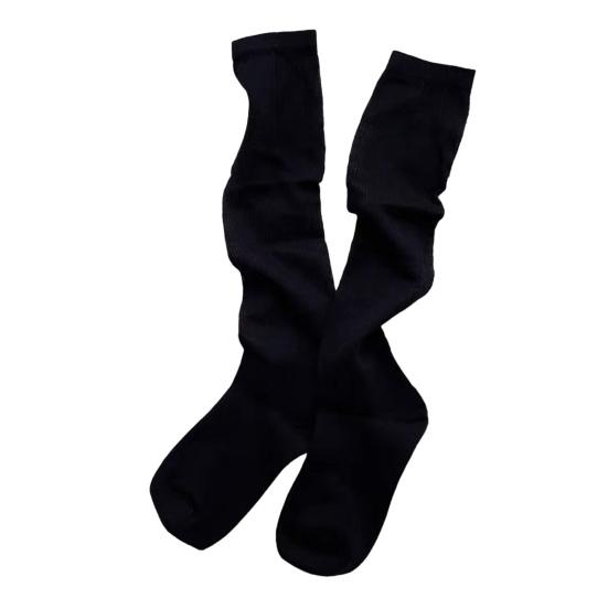 Knee High Slouchy Socks Women Slightly Sheer Scrunch Socks Girls Slouchy Boot Socks for Dating Party Street Wear