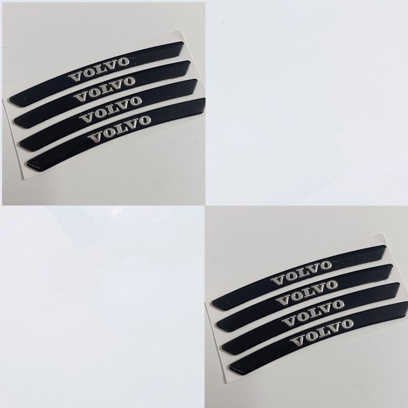 4PCS Volvo Wheel Sticker is suitable for the tire labeling of Volvo s90xc60s60lxc40xc90v90cc wheel metal modified car.
