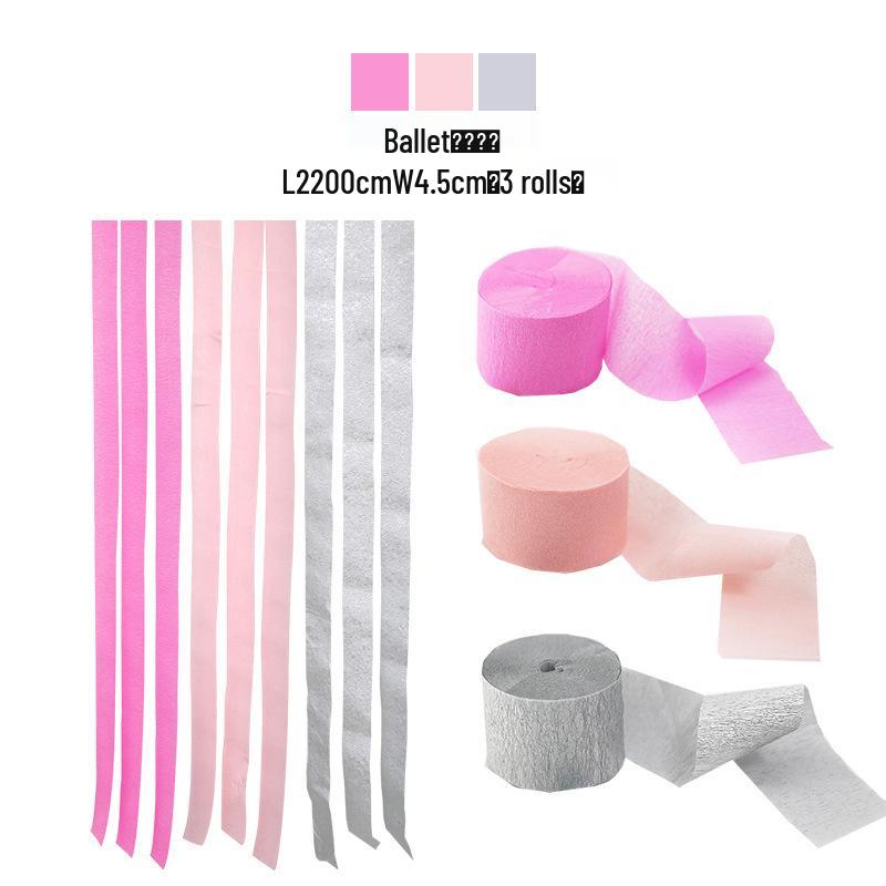 3-Pack Colored Crepe Paper Streamers for Birthday Decorations