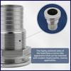 Marine 316 Stainless Steel Thru Hull Fitting Connector Half Thread Water Outlet Boat Bilge Drain Hose Fitting