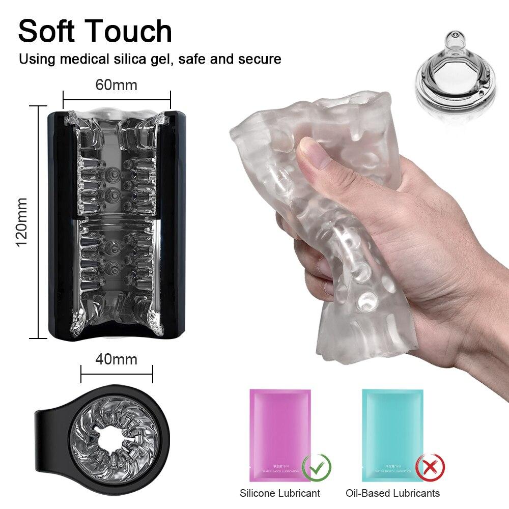 Taza masturbadora masculina de rotación automática, masturbación vaginal de silicona, Juguetes sexuales para hombres, productos masturbadores masculinos para adultos