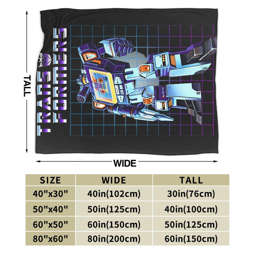 Transformers Decepticons Soundwave Blankets Robot Flannel Funny Warm Throw Blanket for Bedspread Spring/Autumn Couch