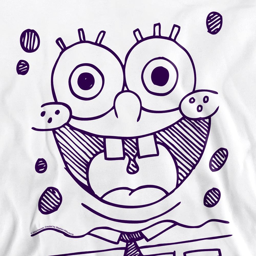 SpongeBob SquarePants Unisex Adult Grin Felt Pen Sweatshirt