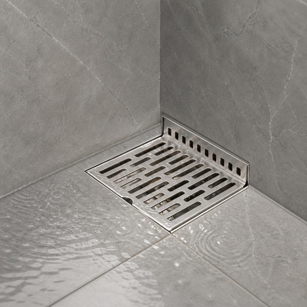 Right Angle Design Corner Floor Drain 304 Stainless Steel Wall Corner Drain  Laundry Room