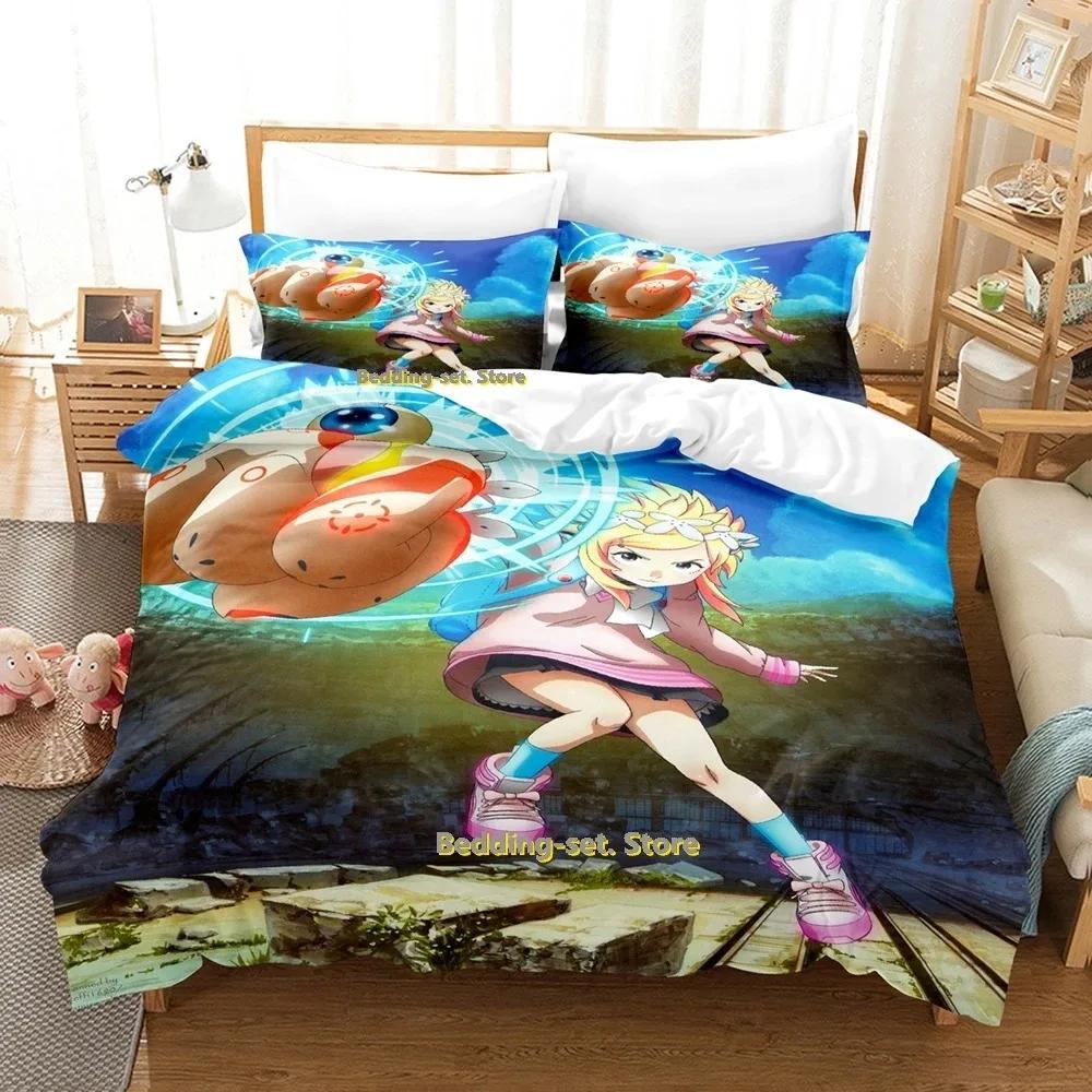 BBKBRNK Bedding Set Single Twin Full Queen King Size Bed Set Adult Kid Bedroom Duvetcover Sets 3D Print Anime Bed Sheet Set