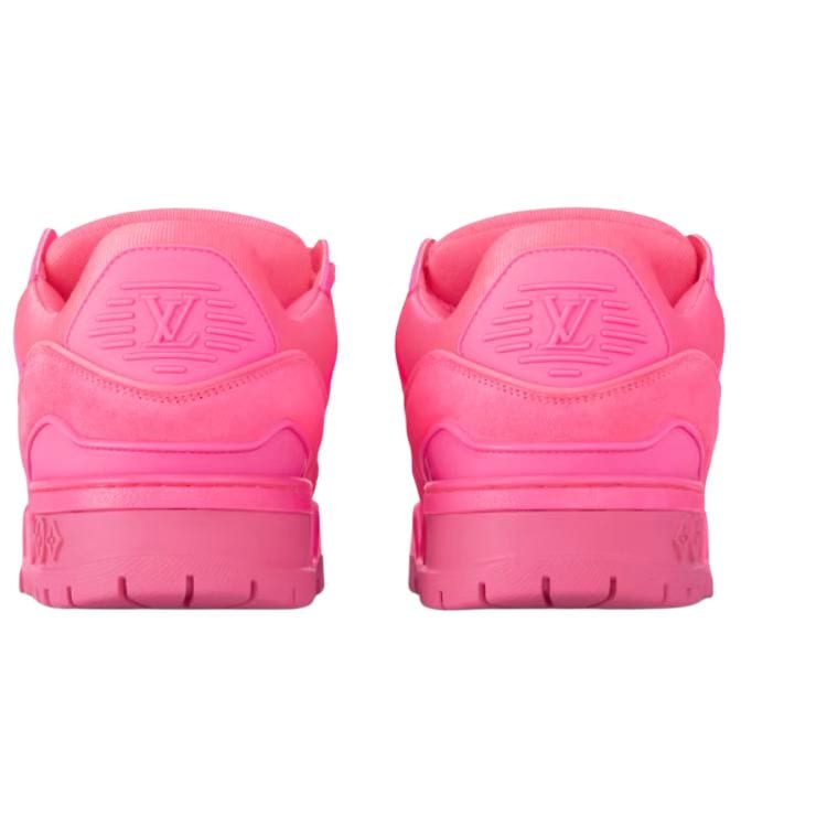 Louis Vuitton Trainer Maxi Suede Low Top Skateboard Shoes Unisex Pink 1AD7BA