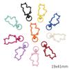 5-100pcs Alloy Spray Painted Keychain Key Chain Snap Hook Key Ring For DIY Jewelry Keys Wallets Decorations