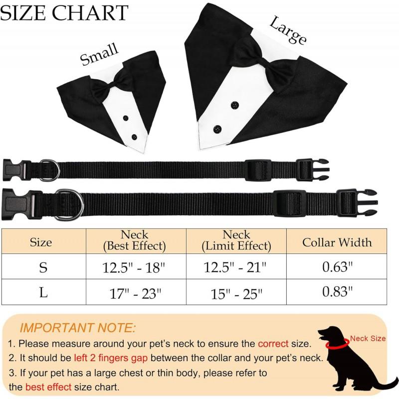 Adjustable Dog Tuxedo Suit With Bowtie Pocket Square Wedding Party Costume