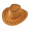 Cowboyhatter for menn og kvinner Solskjerm Gresslandsolhatt Western Cowboyhatt Hatt med bred brem