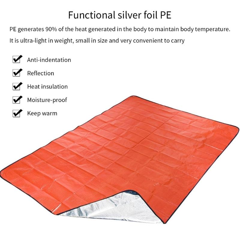 Portable Survival Blanket Large Folding Design Easy Carrying Backpacking Suitable for Camping Hiking Activity