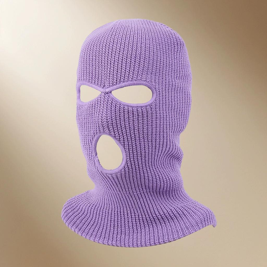 Herren- und Damen-Winterwarme Sturmhaube Radfahren Winddicht Drei-Loch-Maske Mütze Outdoor Gestrickte Überziehmütze Spoof Autositz Kopf c