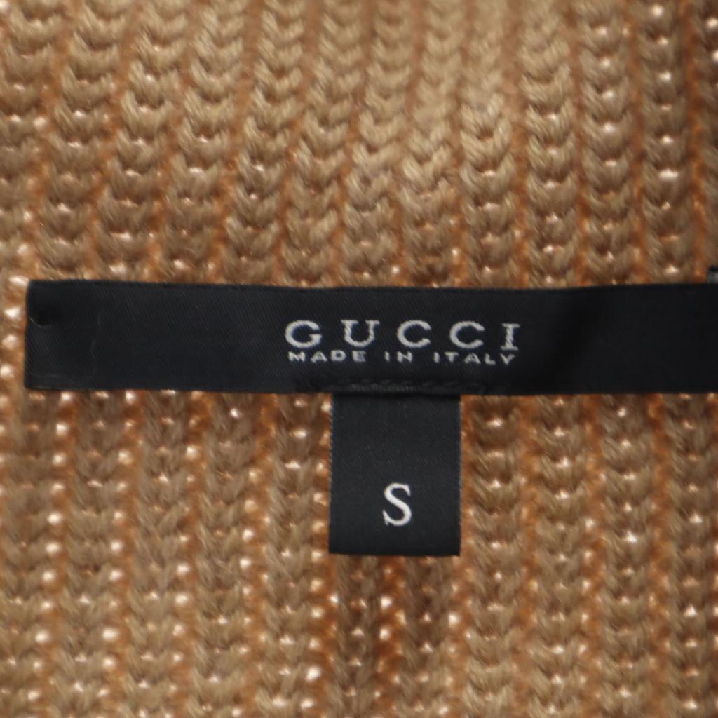 GUCCI Made in Italy Wool Blend Long sleeve Mock neck sweater S beige Men's Used
