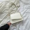 Modern Trendy Square Bag Sleek Pu Material Shoulder Bag For Daily Wear In Black White Blue And Khaki
