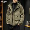 Mens Winter Short Puffer Jacket With Hood 90% White Duck Down Warm Loose Fit Workwear Style Youth