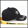 Hat Cap Star Peace Cool Sports Casual Monotone CZ525 Black [White Fang] Men's Women's (Two-tone Belt)