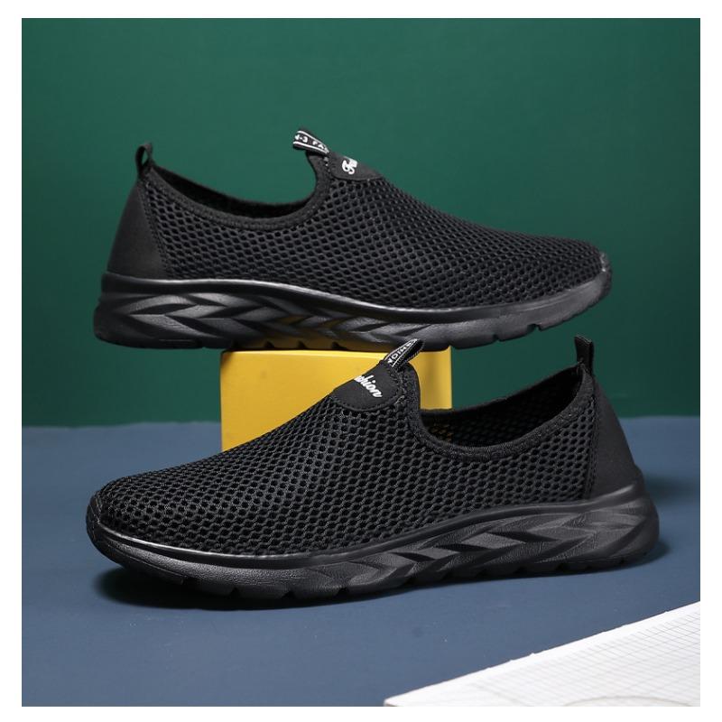 Men's Breathable Mesh Slip-On Sneakers Lightweight Non-Slip Casual Walking Shoes