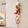 Baby Room Hanging Storage Stuffed Doll Cotton Chain, Wall Mounted Organizer with Plush Toy Holder Metal Clips, Boho Display Strap for Kids And Nursery