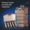 Organizzatore di esche artificiali Contenitore multifunzionale riutilizzabile portatile di grande capacità Protezione Scatola di immagazzinaggio di ganci per esche da pesca traslucida
