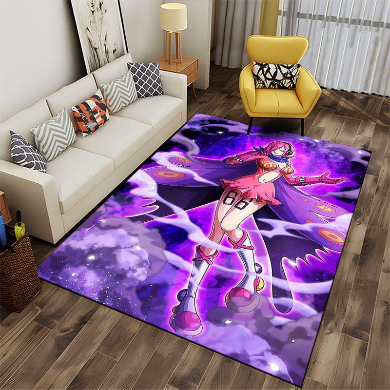"Anime Heroine In Purple Mist" Suitable As a Non-slip Mat for the Living Room or Bedroom Sofa