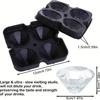 Silicone Ice Cube Mold Tray With Lid, Diamond Skull Ball Shape Ice Maker, Easy Release ,For Whisky, Cocktail, Kitchen Accessorie