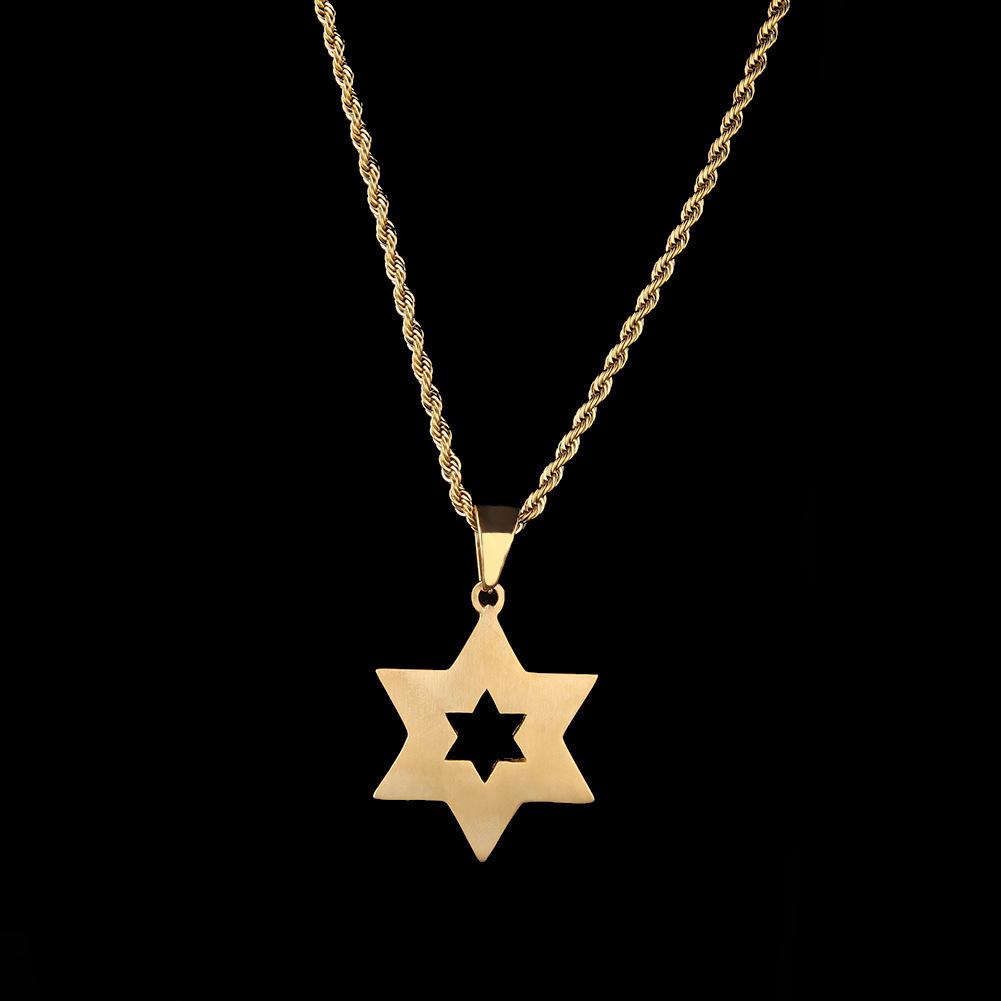 New Alloy Pendant Hexagonal Star Pendant Vacuum Trendy Mens Accessory