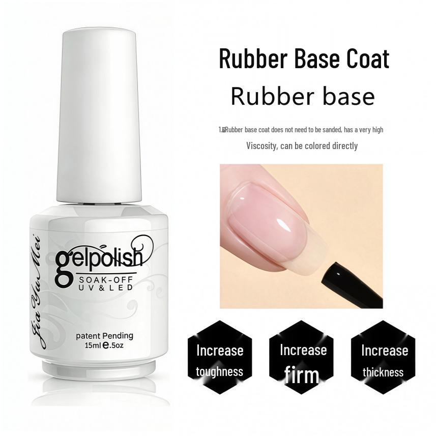 Nail Art Gel Set: Removable Base, Strengthening Gel, Matte Top Coat, No-Wipe Adhesive Gel Polish