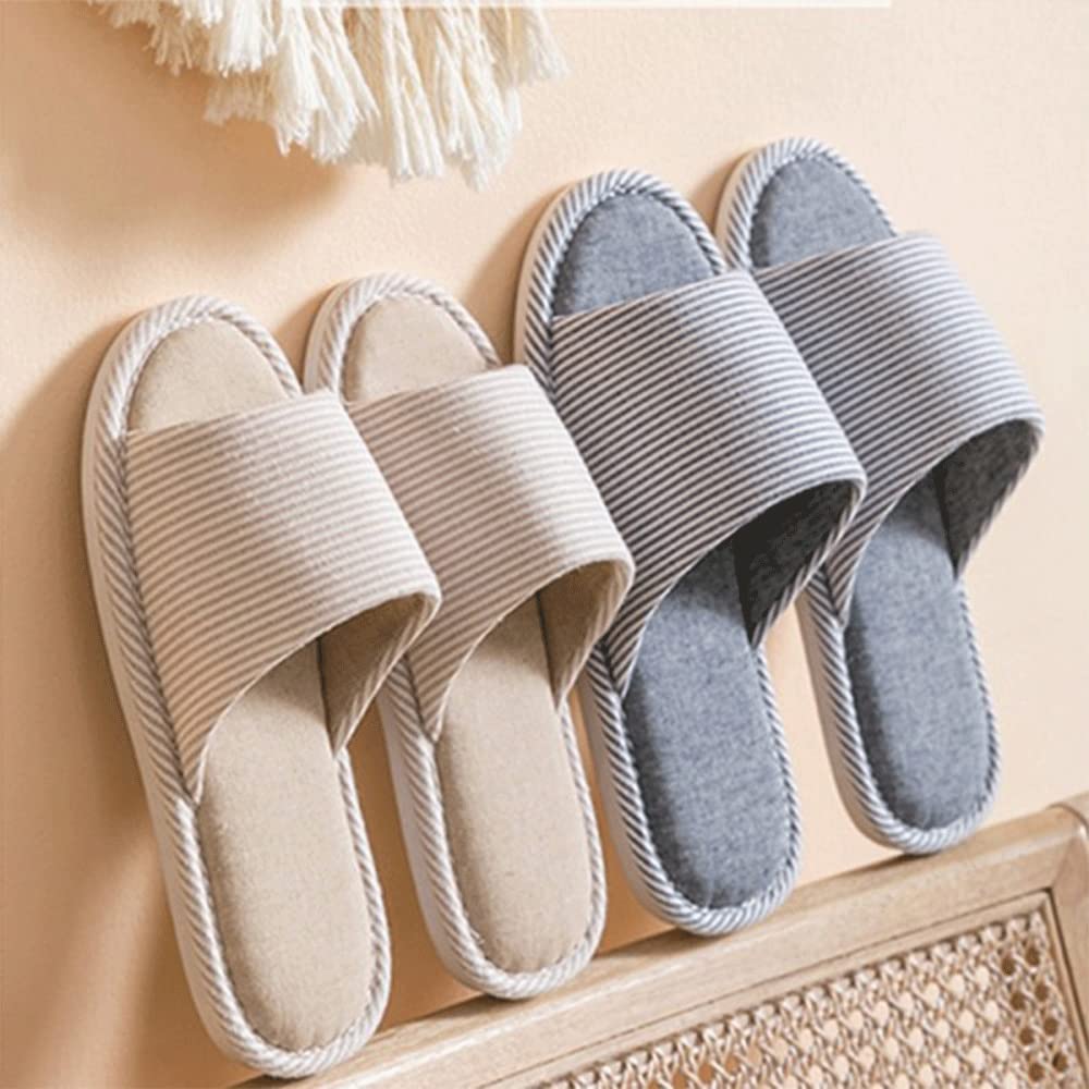 Tzrcyc Indoor Room House Guest and Room Couple Office Set of 4 Slippers, Open-Front, Non-Slip, Washable, Cute, Shoes, Slippers, Slippers, Women's