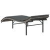 Grey Sun Lounger with Cushion 55 x 199 x 50 cm Poly Rattan