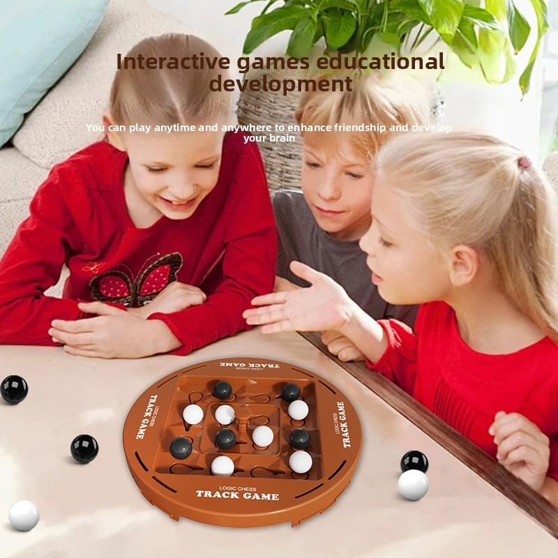 Logic Track Chess Toy For Kids Indoor Outdoor Brain Teaser Double Player Interactive Game