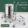 HPMILY 304 Stainless Steel Square Rolling Rack