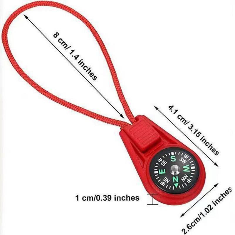 Přenosný venkovní kompas pro backpacking, orientační běh a horolezectví s klíčenkou a šňůrkou