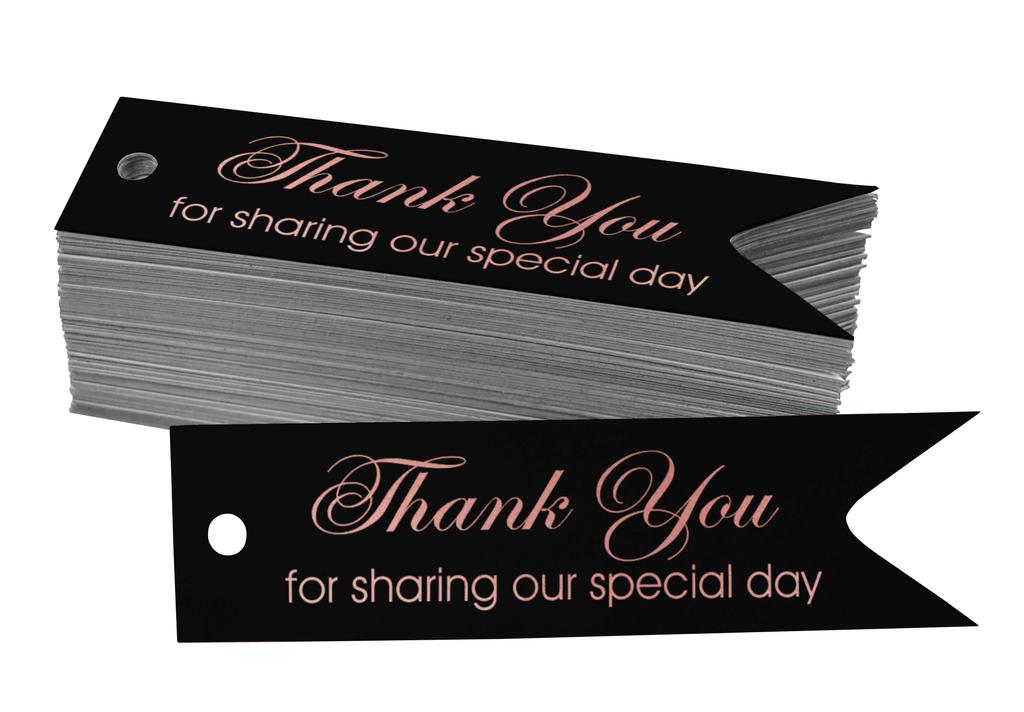 Inkdotpot Gold Foil Paper Hang Tags Thank You For Sharing Our Special Day Bridal Shower Favor Tags 100