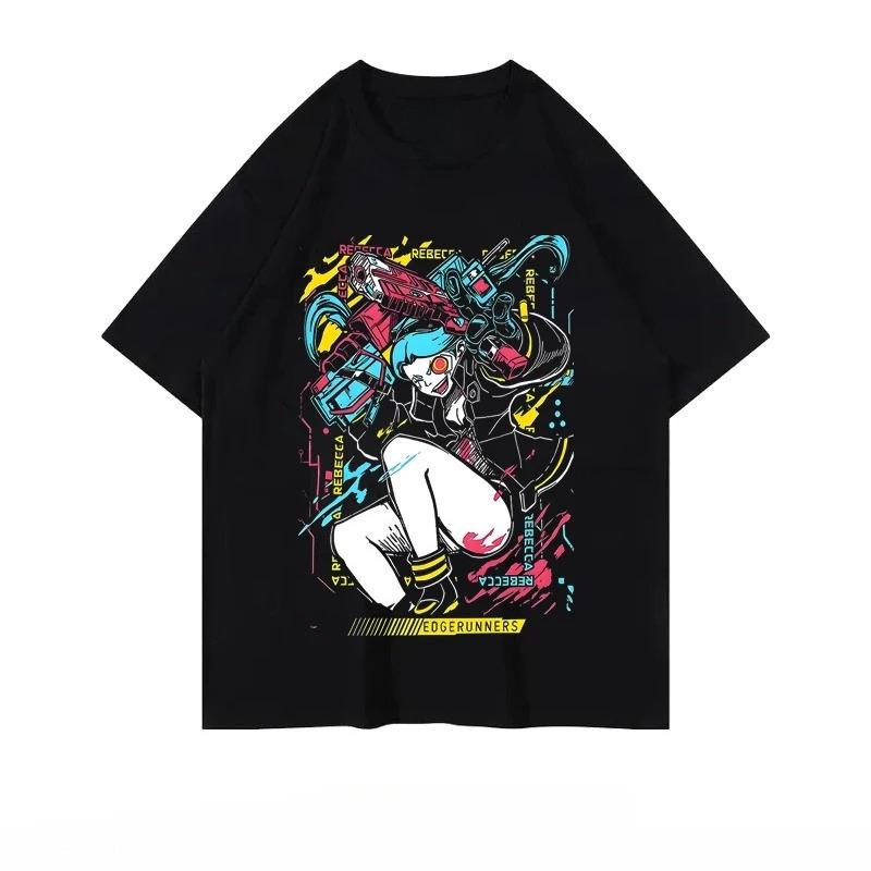 Cyberpunk: Edgerunners Anime Personalized Graphic T-Shirt Summer T-Shirt Casual Outdoor Street Loose Women's T-Shirt Personality