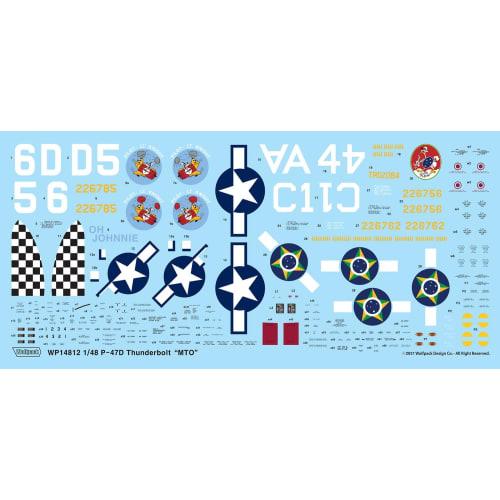 Wolfpack Designs 1/48 Scale U.S. Army Air Forces P-47D Thunderbolt Mediterranean Theater Premium Edition Plastic Model Kit (WOLWP14812)