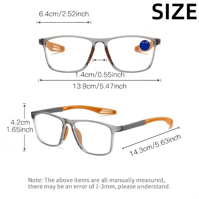 10pcs of ultra light two-color leg rests men's and women's fashionable sports styles anti blue light frame reading glasses