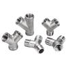 1/4" 3/8" 1/2" 3/4" 1" 1-1/4" 1-1/2" 2" BSP Female Y Shape 3 Ways Connector Coupler Splitter 304 Stainless Steel Pipe Fitting