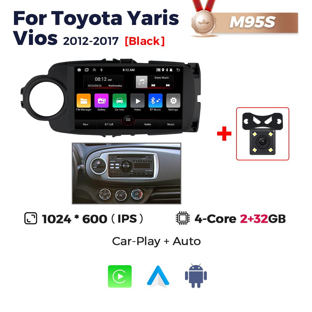 Navifly Car Radio Android Auto Wireless 8-Core For Toyota Yaris 2012-2017 GPS CarPlay Monitor Car Intelligent Systems Stereo BT