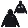 Mens Oversized Hooded Sweatshirt With Letter Print Heavyweight Cotton Winter Streetwear Style